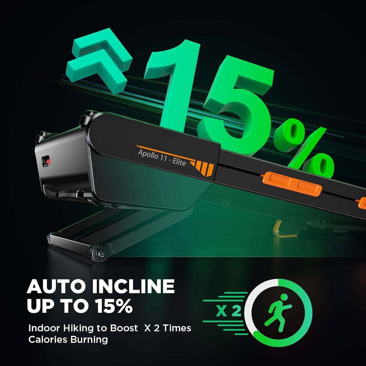 15% Auto Incline Vertical Storage Walking Pad Treadmill