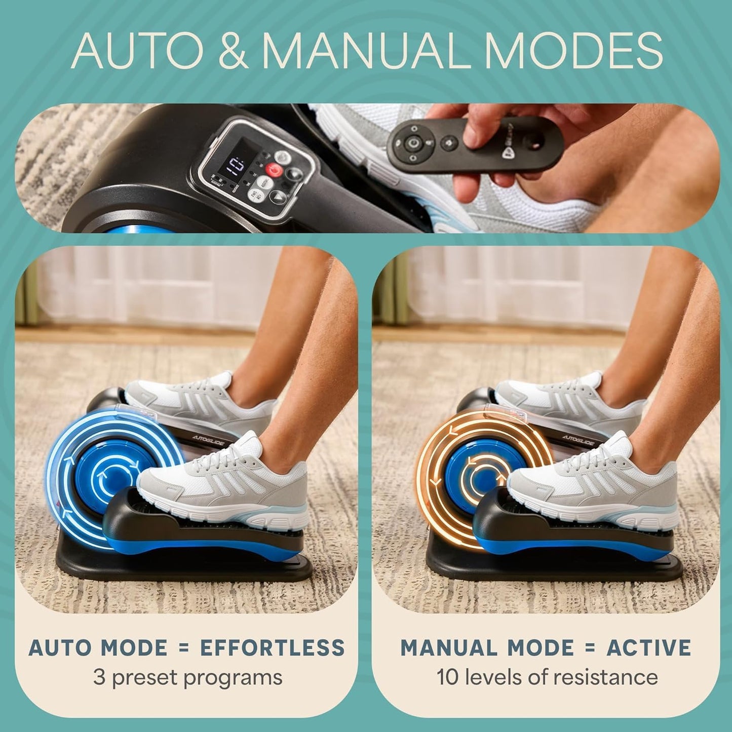 Portable Quiet Under Desk Seated Elliptical