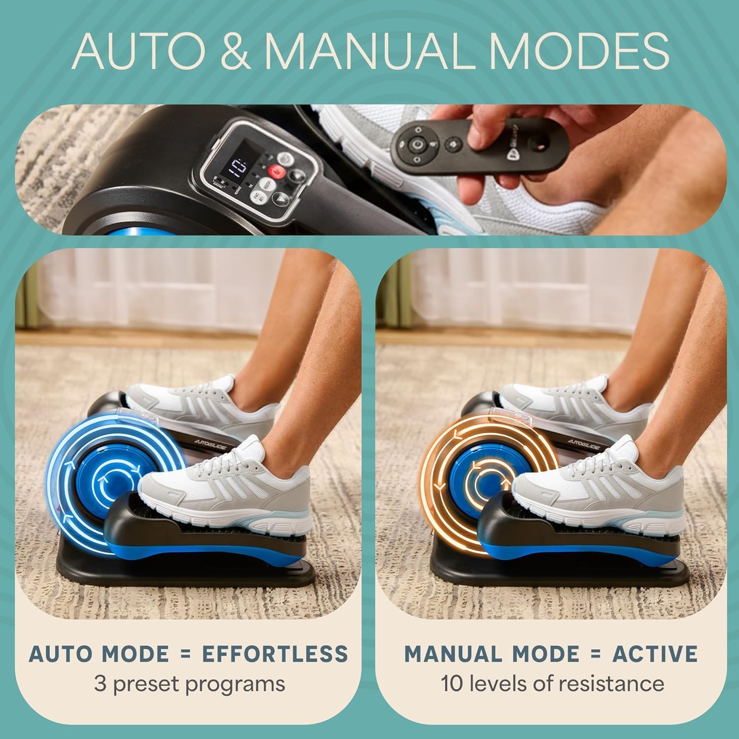 Portable Quiet Under Desk Seated Elliptical