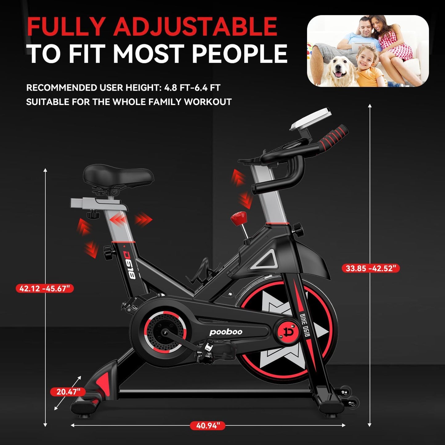 Silent Belt Drive Stationary Exercise Bike