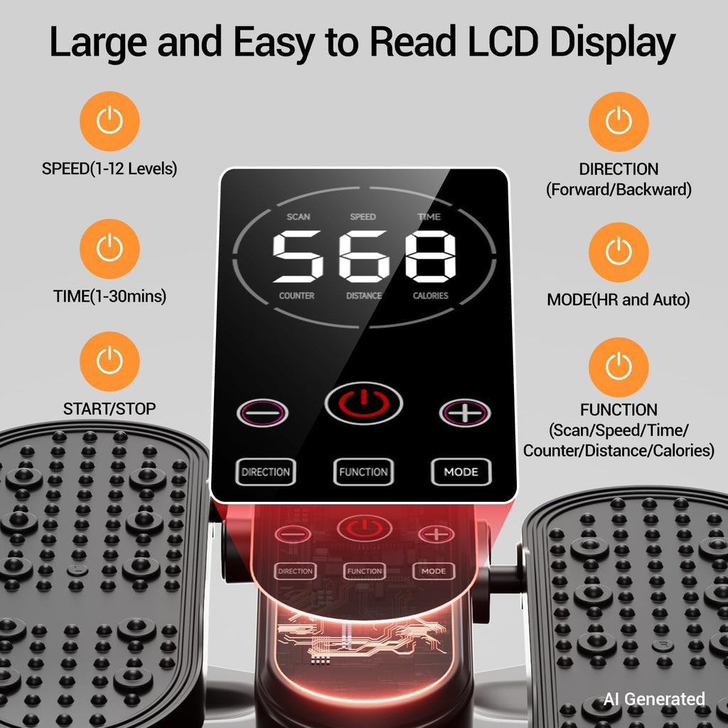 12 Speed Remote Auto Manual Under Desk Elliptical