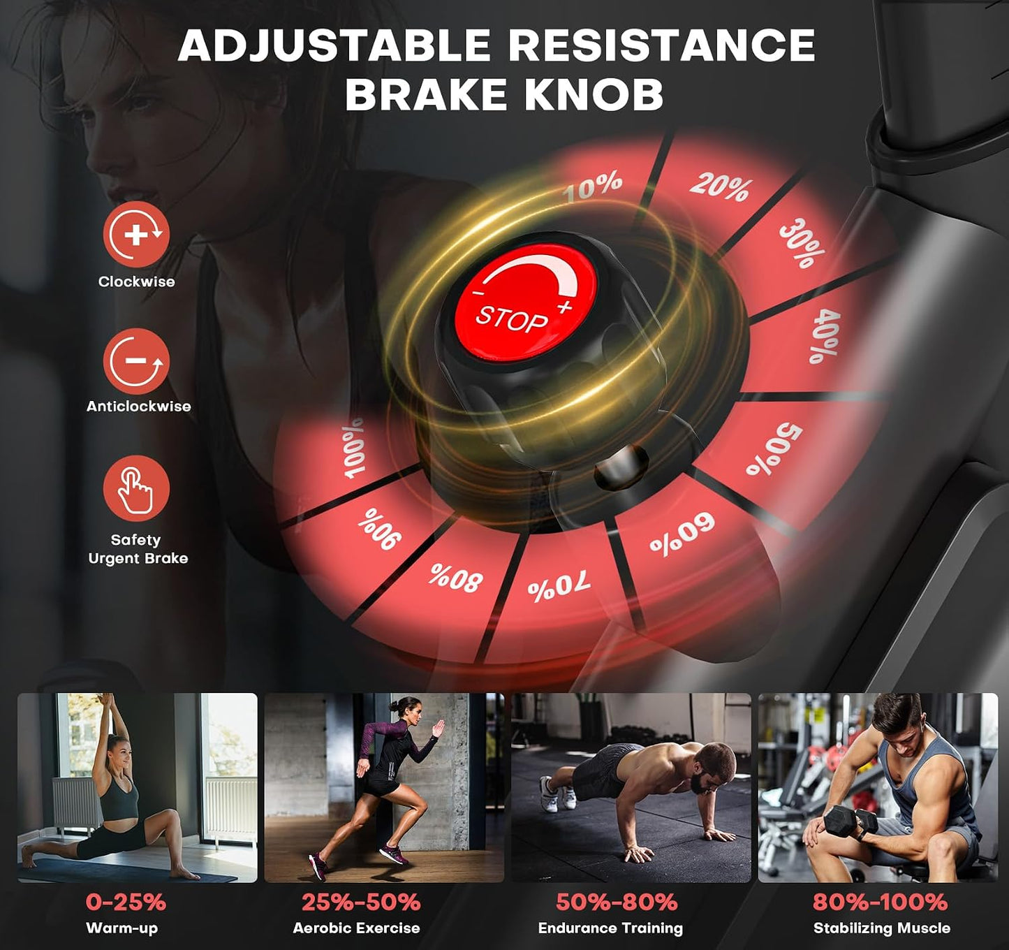 App Compatible Magnetic Stationary Exercise Bike