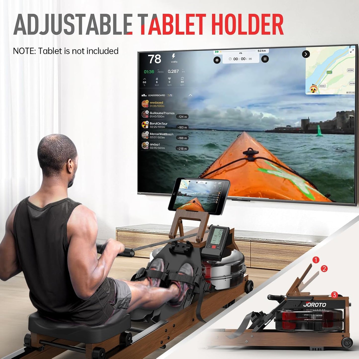 Foldable Water Resistance Rowing Machine