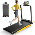 2-in-1 8% Incline Foldable Handle Walking Pad Treadmill