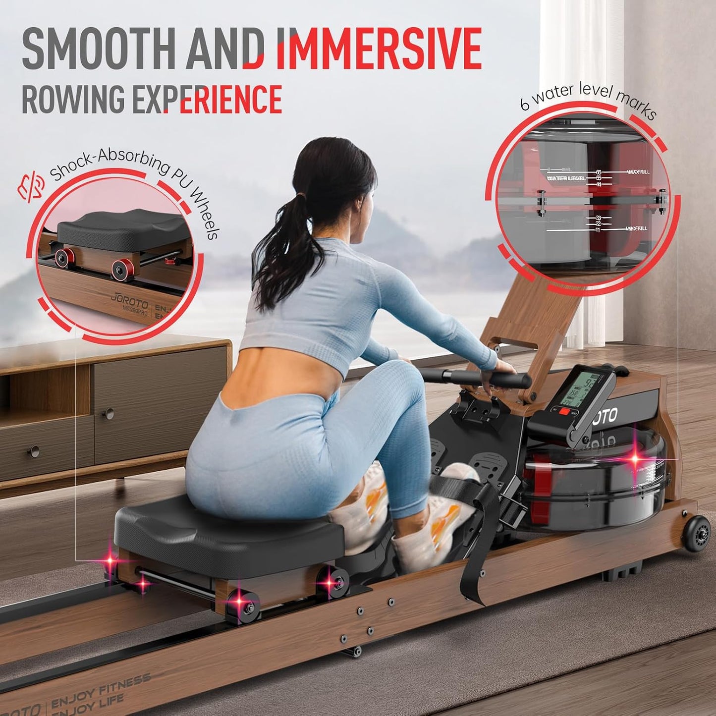 Foldable Water Resistance Rowing Machine