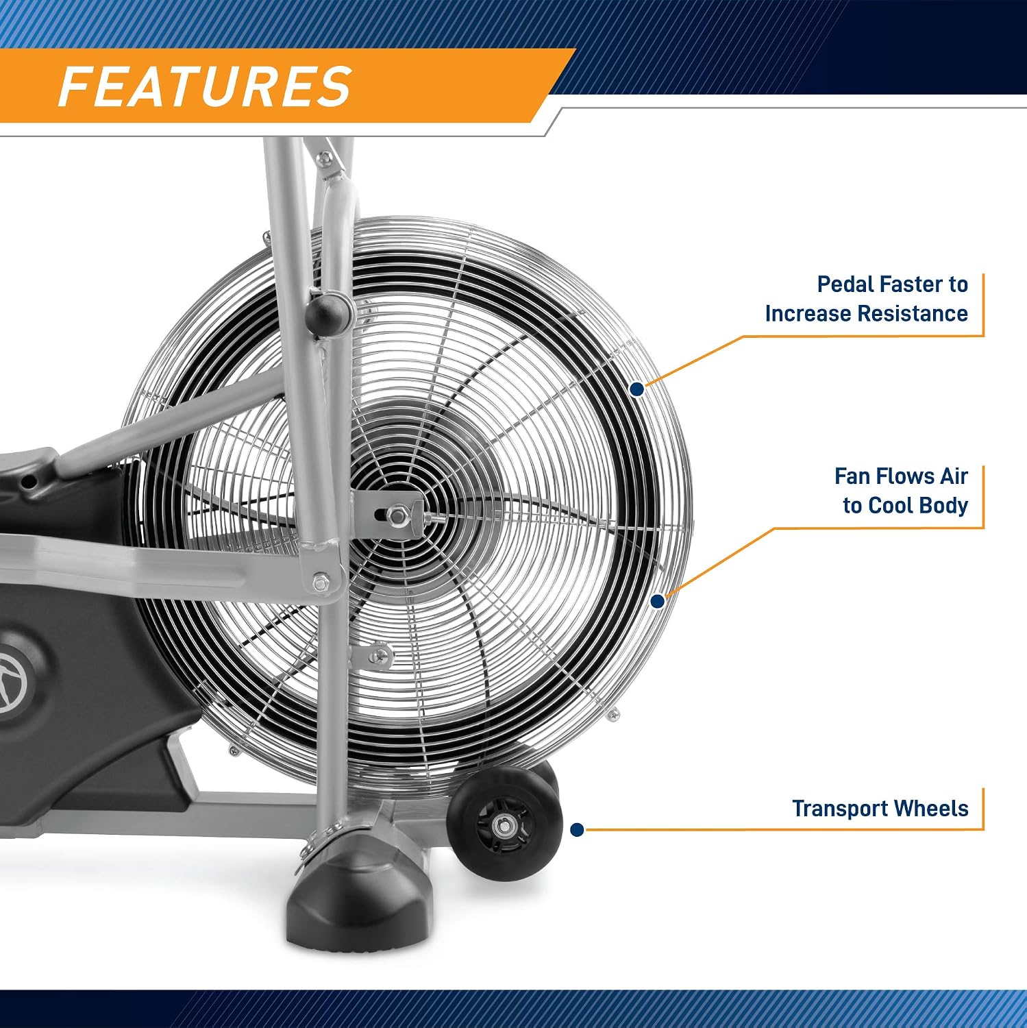 Dual Action Air Resistance Fan Bike