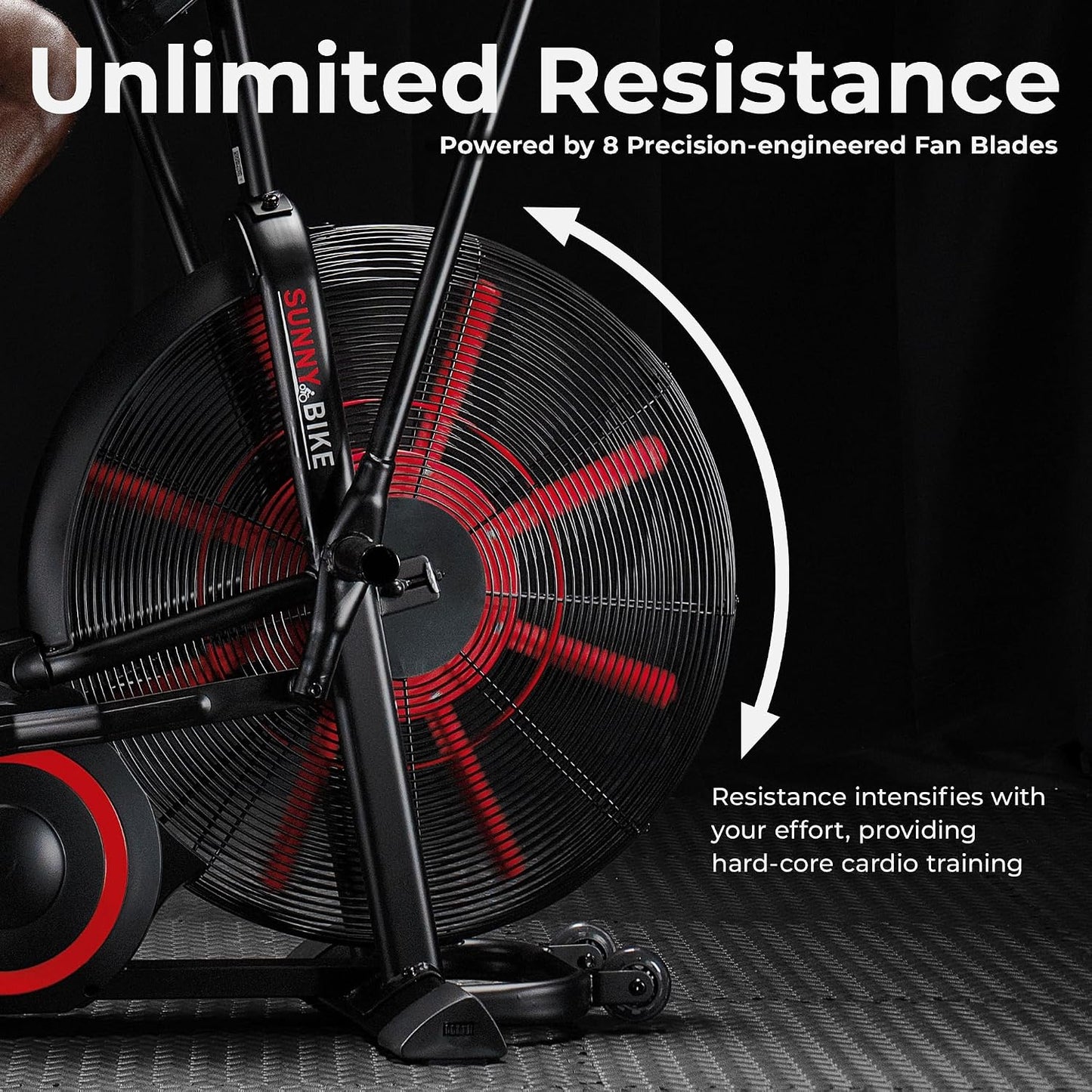 Smart Air Resistance Fan Bike with SunnyFit App